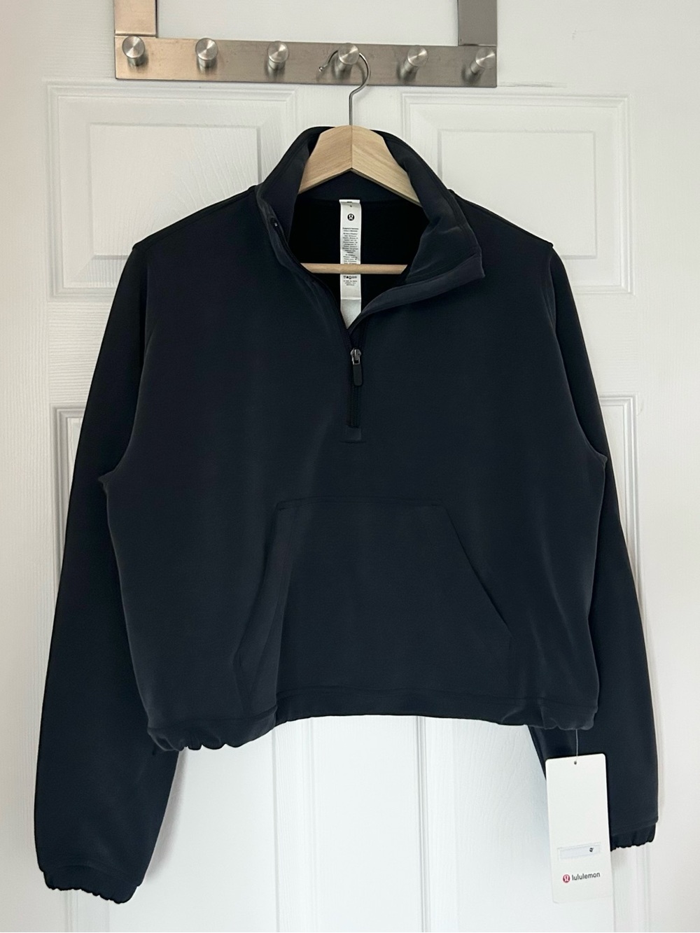 Lululemon Brushed Softstreme Half-Zip - Black - Size 6